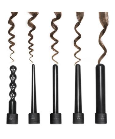 Zealite 5 in 1 Curling Iron Set - Luxurious Hair Curling Wand with Free Heat Resistant Glove | International Shipping Available - Buy Online on SooperMarket.com