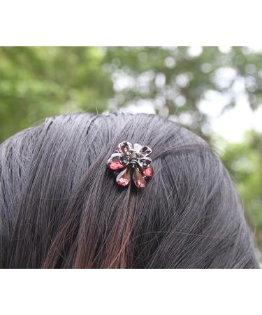 Carede Rhinestone Butterfly Claw Hair Clips Pack of 6 - Crystal Bow Hair Jaw Clip Barrettes for Girls & Women - Mixed Colors - 1.2 inch - Buy Online on SooperMarket.com