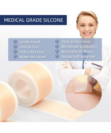 Silicone Scar Tape for Surgical Scars - Extra Long Scar Sheets for C-Section (59 in x 1.5 in) - Buy Online on SooperMarket.com