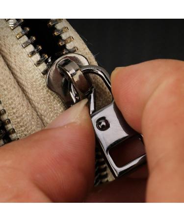 Fovolat Zipper Replacement Pull | Detachable Metal Zipper Pulls for Quick Replacement | Sturdy Removable Zipper Pulls Tab Zipper Handle Fixer for Easy Zipper Repair Black Copper - Buy Online on SooperMarket.com