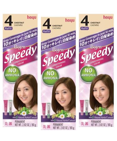 Bigen Speedy Conditioning Color Refill: 4 Chestnut - 3 Pack