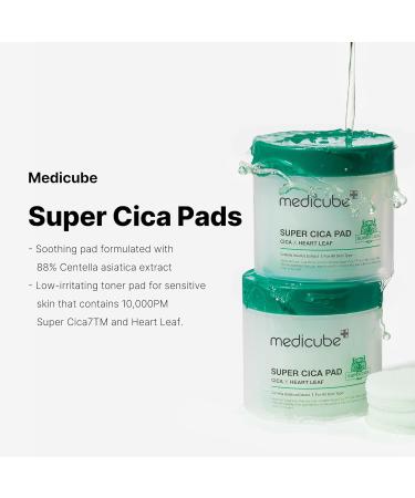 Medicube Super Cica Pad to Soothe Sensitive Skin and Improvement of Damaged Skin - Cica Pads - Buy Online on SooperMarket.com