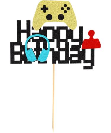 Arthsdite 1Pc Video Game Happy Birthday Cake Topper Video Game Cake Pick Game On Controllers GamePad Cake Decoration for Game Theme Baby Shower Kids Boys Girls Birthday Party Supplies - Buy Online on SooperMarket.com