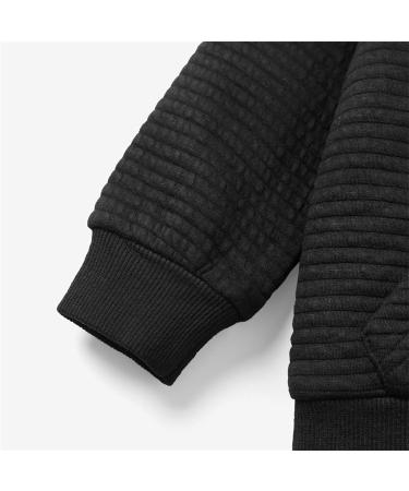 PatPat Toddler Hoodie - Textured Black Hooded Sweatshirt for 2-3 Year Old Boy or Girl - Buy Online on SooperMarket.com