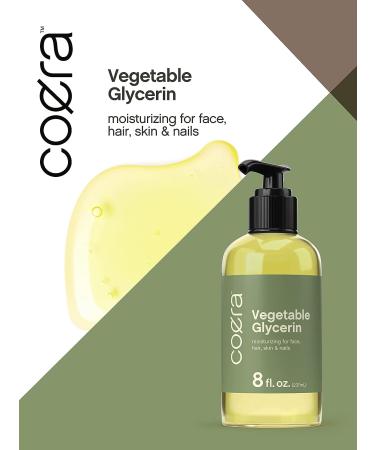 Organic Vegetable Glycerin | 8 fl oz | Moisturizing Oil for Face, Hair, Skin & Nails | Paraben, SLS, and Fragrance-Free - Buy Online on SooperMarket.com