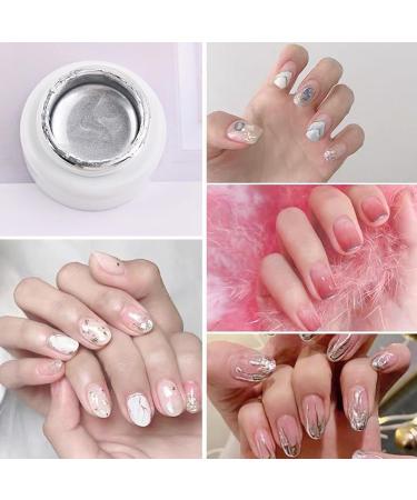 Chrome Nail Powder 3P Metallic Gel Nail Polish 3Pcs Nail Art Painting Liner Gel 3D Gold Silver Rose Gold Gel Nail Art for Home Salon Nail Painting Drawing Gel Nail Design - Buy Online on SooperMarket.com