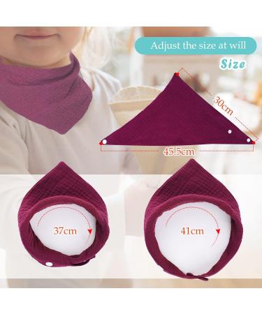 WD&CD Triangle Baby Dribble Bibs - 4 Pack, Adjustable Buttons, Soft & Absorbent | Boys Girls - Buy Online on SooperMarket.com