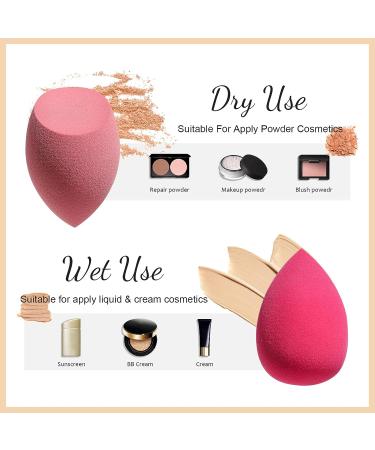 BS-MALL Foundation Makeup Brush Set with 3 Makeup Sponges - Synthetic Powder Cream Cosmetics Brushes for Face Magic Makeup - Buy Online on SooperMarket.com