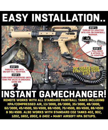 Maddog Heavy Duty Paintball Tank Remote Coil - CO2 / HPA Compressed Air Quick Disconnect - Buy Online on SooperMarket.com