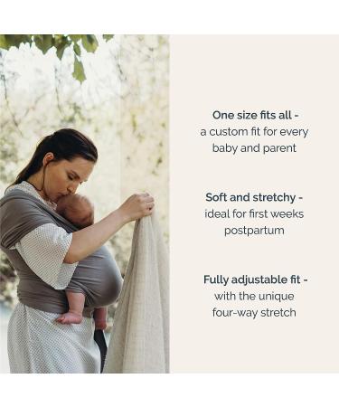 Boba Wrap Baby Carrier - Stretchy Sling for Newborns up to 35 lbs (Grey) - Buy Online on SooperMarket.com