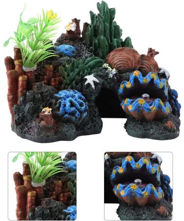 Aquarium Coral Rock Decoration Coral Reef Ornament Vivid Artificial Resin Coral Cave Environments Ornaments Aquarium Fish Tank Resin Decorations - Buy Online on SooperMarket.com