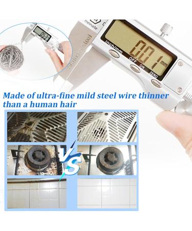 30 PCS Steel Wire Wool for Cleaning Easy Cleaning Steel Wool Scrubber Reusable Dish Wire Scourers Absorbent & Rich Foam Steel Wool Soap Pads for Household Cleaning Kitchen Dishes & Metal Grills - Buy Online on SooperMarket.com