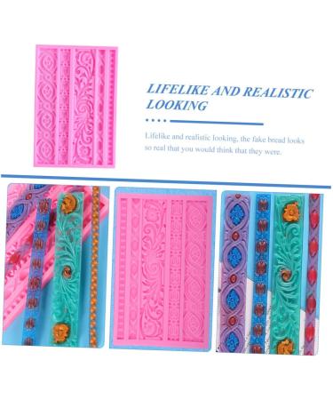 IMIKEYA 3pcs Silicone Cake Mold Silicone Cupcake Molds Vintage Candy Cake Decoration Mold Cake Decors Mold Cupcakes Baroque Fondant Molds Baking Tool The Flowers Fondant Cake Silica Gel 19X12X1CMx3pcs - Buy Online on SooperMarket.com