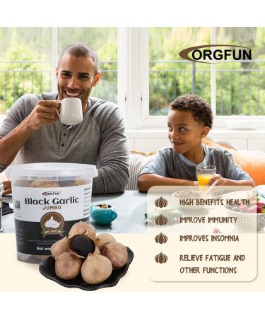 ORGFUN Jumbo Whole Black Garlic  Premium Fermented Black Garlic Cloves  Easy to Peel  Cultivated in the Local Garlic 8 Oz - Buy Online on SooperMarket.com