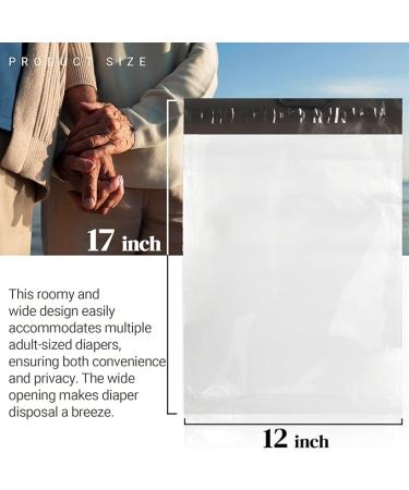 Calvana100 Pcs Extra Thick Adult Diaper Disposable Bags Odor Tight Sealing Disposal Bags Tear Resistance Adult Diaper Genie Extra Large Prevents Leakage Incontinence Disposal Bags (12 X 17 In) - Buy Online on SooperMarket.com