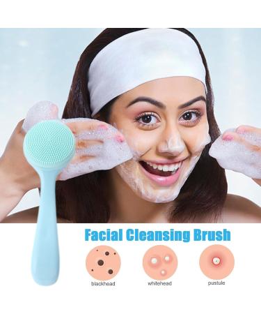 Neamou Silicone Face Scrubber | Silicone Manual Facial Cleansing Brush - Manual Facial Cleansing Brush Skin Friendly Waterproof Face Cleaning Scrubber Blue - Buy Online on SooperMarket.com