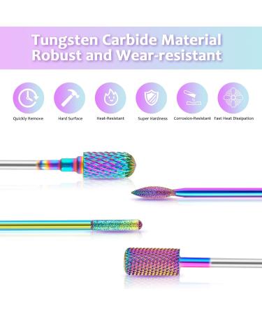 HEYMKGO Nail Drill Bits Set - 11pcs Electric Kit for Salon Acrylic Gel Manicure Pedicure Tools - Buy Online on SooperMarket.com