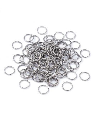 KISSITTY 2000pcs 10mm Stainless Steel Open Jump Rings Connectors 1mm Thick Chainmail Making Jewelry Findings Stainless Steel Color 10mm