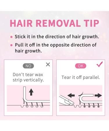 Facial Wax Strips Kit - 24 Strips for Eyebrow Shaping & Hair Removal at Home | Ideal for Sensitive Skin - Includes 4 Calming Oil Wipes - Buy Online on SooperMarket.com