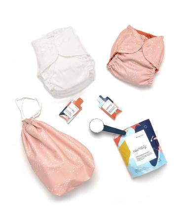 Esembly Cloth Diaper Try-It Kit: Organic Reusable Diapers Starter Set with Detergent, Cream, and Bag - Eco-Friendly Diapering System | Size 1 Confetti - Buy Online on SooperMarket.com