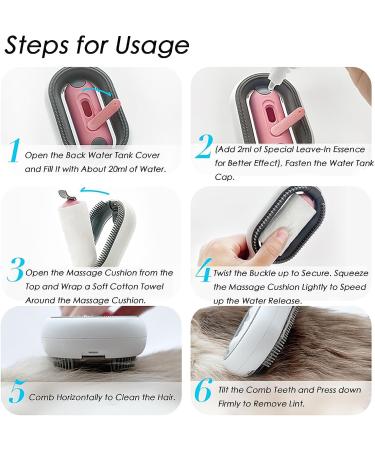Cabbage Pets Sticky Brush 2.0 - 4 in 1 Cat Brush & Universal Pet Knot Remover with Wet Wipes | Leave-In Essence & Cotton Towels Included | International Shipping Available - Buy Online on SooperMarket.com