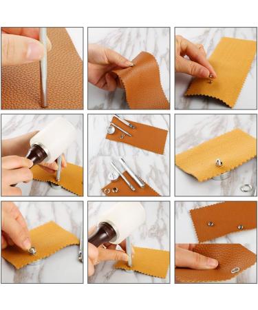 Caydo 400 Set Snap Fasteners Kit for Leather Rivets, Eyelets, Grommets, Snap Buttons - Ideal for Leather Jackets, Jeans - Includes Fixing Tools - Buy Online on SooperMarket.com