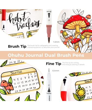 Ohuhu 60 Colors Dual Brush Fine Tips Art Markers - Watercolor Pens for Adults & Kids - Non-Toxic - White Package - Buy Online on SooperMarket.com
