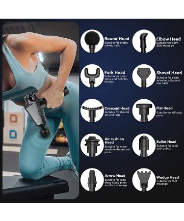 Deep Tissue Percussion Massage Gun - 10 Heads, 30 Speeds for Athletes - Buy Online on SooperMarket.com
