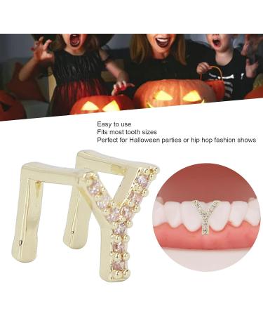 Hip Hop Tooth Brace Fake Teeth Decoration Durable Brass Electroplated Birthday Gift for Hip Hop Fans (Gold) Y Gold - Buy Online on SooperMarket.com