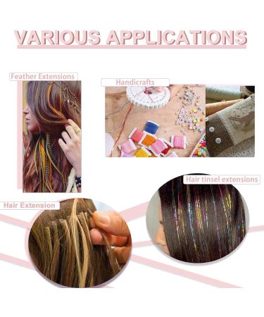 Vlasy Hair Extension Loop Needle Threader Set - 10PCS Micro/Nano Bead Pulling Hook Tools for Hair and Feather Extensions - Buy Online on SooperMarket.com
