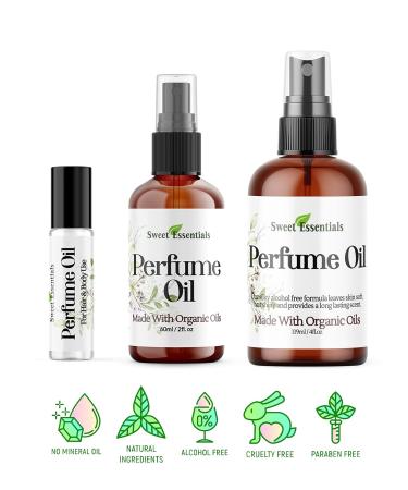 Sweet Essentials Heavenly Honeysuckle Perfume Oil - Organic 2oz Spray for Hair & Body Alcohol & Silicone Free - Buy Online on SooperMarket.com