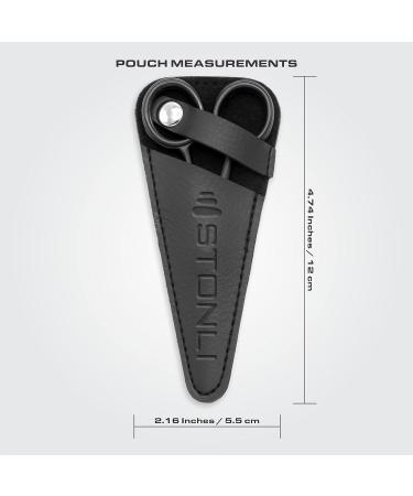STONLI 4.5 Beard & Moustache Scissors - Stainless Steel Trimming Scissors for Nose, Eyebrows & Ear Hair (Black) - Buy Online on SooperMarket.com