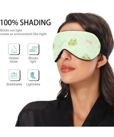 Haskirky Light Blocking Eye Mask for Deep Sleep - Breathable and Adjustable for Men and Women - Great for Travel, Yoga, Meditation - Cute Frogs & Dragon Design - Buy Online on SooperMarket.com
