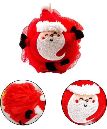 JNAWA 2Pieces Santa Shower Sponge Cartoon Cleaning Scrubber Pouf Loofahs Holiday Shower Essential Bag Fillers for Kids Full Lather Cleanse - Buy Online on SooperMarket.com