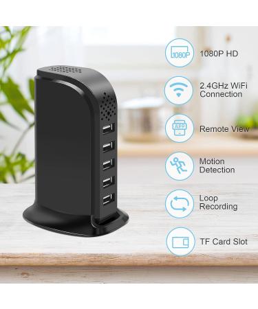 WiFi USB Charger Hidden Camera | 1080P HD Video Recording | Motion Detection | Remote View | Secret Nanny Cam for Home/Office - Buy Online on SooperMarket.com