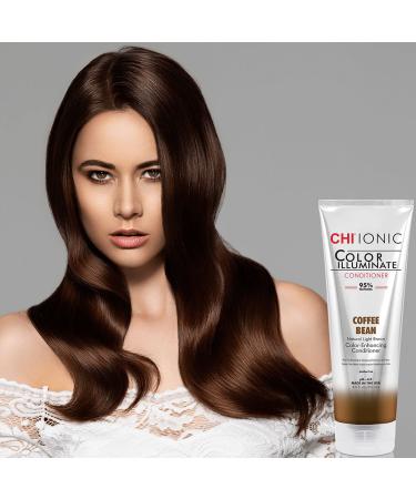 CHI Ionic Color Illuminate Conditioner - Coffee Bean - 8.5 oz | 95% Natural, Sulfate, Paraben, and Gluten Free - Buy Online on SooperMarket.com