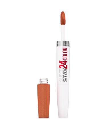 Maybelline New York Maybelline Super Stay 24 2-step Long Lasting Liquid Lipstick and Lip Balm Copper Glisten 1 Kit 910 Copper Glisten 1 count (Pack of 2) 910 COPPER GLISTEN 1 Count (Pack of 1)