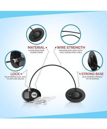 HavenHause Fridge Lock & Cabinet Lock with 4 Keys - Child Safety Locks - Black (2 Pack) - Buy Online on SooperMarket.com