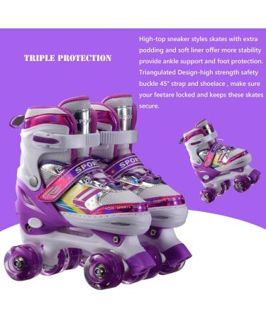 Buy Sumeber Adjustable Inline Skates for Kids - Light-Up Wheels Pink & Purple Perfect Birthday & Christmas Gifts (EU 32/33/34/35) - Buy Online on SooperMarket.com