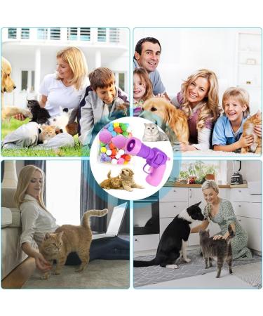XPJBKC Plush Ball Shooting Gun for Cats Cat Ball Toy Launcher Interactive Cat Toys Balls Cat Toy Launch Gun with 100 Pcs Balls for Indoor Pet Playing Exercise Chasing Training Hunting Purple - Buy Online on SooperMarket.com