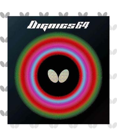 Butterfly Dignics 64 Table Tennis Rubber | Butterfly Table Tennis Rubber | 1.9 mm or 2.1 mm | Red or Black | 1 Inverted Table Tennis Rubber Sheet | Professional Table Tennis Rubber 2.1 Red