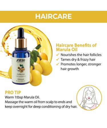 Nykaa Naturals 100% Pure Cold Pressed Marula Oil - Ideal Skincare Face Oil for Dry & Sensitive Skin - 1 oz - Cruelty-Free - Buy Online on SooperMarket.com