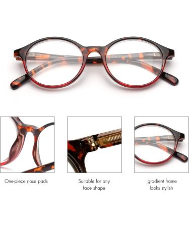 JM 3 Pack Vintage Round Reading Glasses - Spring Hinge Readers for Men & Women - 2.00 Magnification - Mixed Color - Buy Online on SooperMarket.com