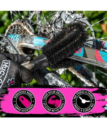 Muc-Off Two-Prong Bike Cleaning Brush - Black, One Size - Buy Online on SooperMarket.com