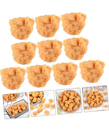 Vaguelly 20 Pcs Simulation Popcorn Chicken Fake Chicken Simulated Roasted Chicken Nuggets Chicken Nuggets Fake Desk Top Decor Realistic Meat Model Toys for Child Pvc Food Chicken Wings 3X2.5X2CMx2pcs 1 - Buy Online on SooperMarket.com