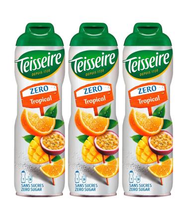Teisseire Syrup Tropical zero sugar 600ml - Cocktails milkshakes (pack of 3) Teisseire 600 ml (pack of 3)
