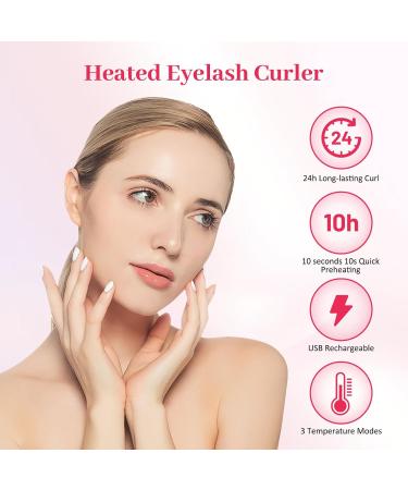 Buy Rechargeable Heated Eyelash Curlers - 3 Heating Modes & Digital Display | Fast International Shipping - Buy Online on SooperMarket.com