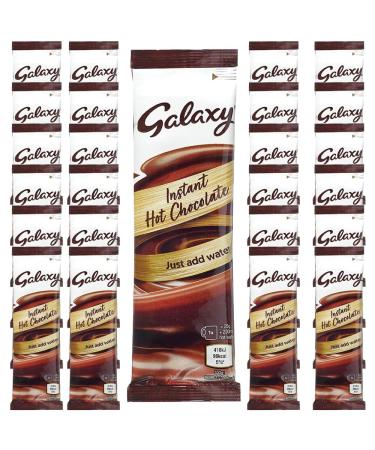 Galaxy Instant Hot Chocolate Sachet Drink Powder 25g Stick Commercial Pack of 24 Catering Hospitality Frothy Beverage with Welari Thank You Card (24pack)