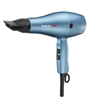 BaBylissPRO Nano Titanium High Power Hairdryer with Built-in Ion Generator and 2 Concentrator Nozzles 1875 watts Powerful AC motor