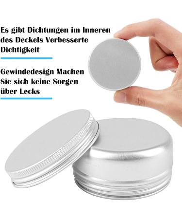 Aluminium Jar Travel Cream Jar with Lid Aluminium Empty Jar Cream Jar Empty Jar for Lip Balm Cosmetic Cream Mini Candles - Buy Online on SooperMarket.com